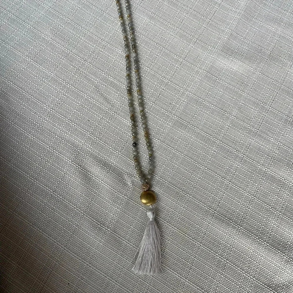 Womens Beaded Tassel Necklace - Picture 4 of 4